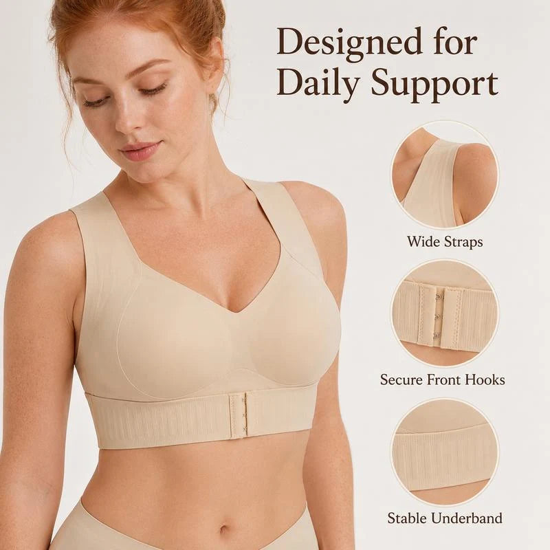Brassière Maintien — sans armatures, agrafage avant